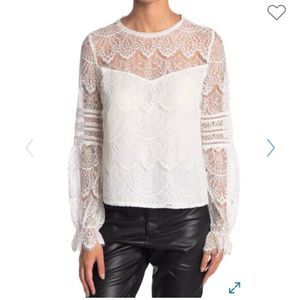 BB Dakota Smoke and Mirrors Long Sleeve Lace Top
